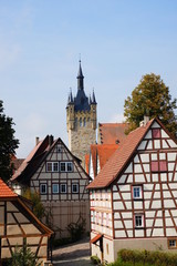 Altstadt und blauer Turm in Bad Wimpfen