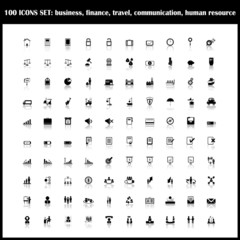 Naklejka premium Icons set : Business, Finance, Travel - Vector