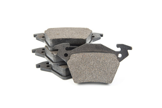Brake pads isolated on white