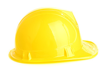 Isolated yellow helmet