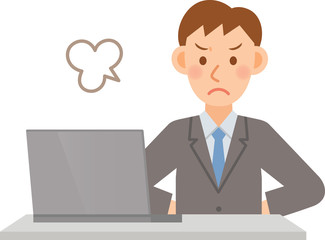 ビジネスマン　PC