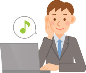 ビジネスマン　PC