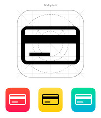 Credit card magnetic tape icon.