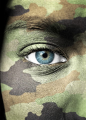 Soldier portrait closeup