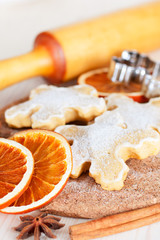 Christmas pastry. Cookie and spice