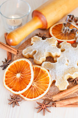 Christmas pastry. Cookie and spice
