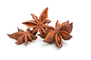 star anise isolated on a white background
