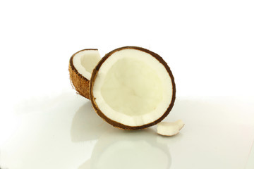 Obraz na płótnie Canvas coconut half cut
