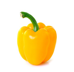 sweet yellow pepper isolated on white background