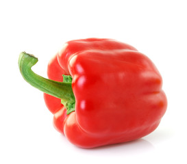 red sweet peper on white background