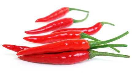 red hot chili pepper isolated on a white background