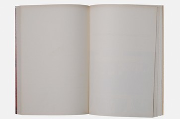 blank book on white background