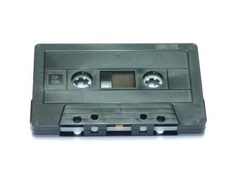 Audio cassette isolated on white background