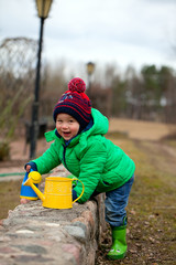 little boy playing in countryside © Diana Taliun