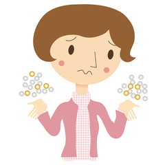 小銭が鬱陶しい女性