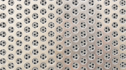 metal grid and black spots