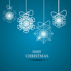 Fototapeta na wymiar Christmas snowflakes background vector illustration