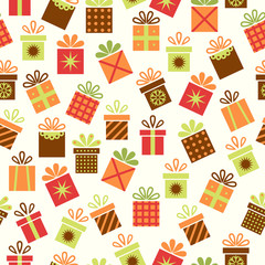 Seamless background with gifts