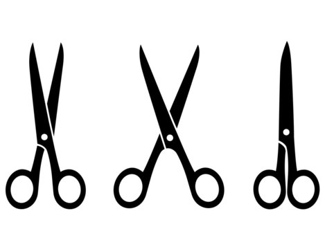 isolated black scissors