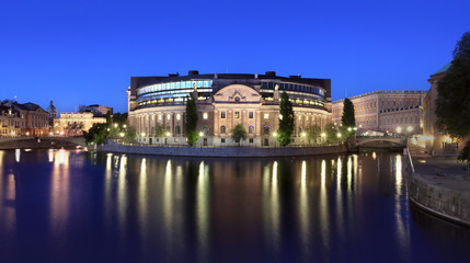 Parlament building in Stockholm