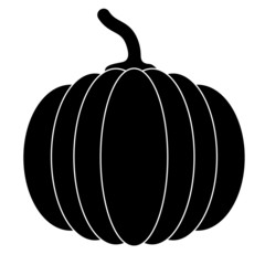 Black pumpkins for Halloween. Vector illustration.