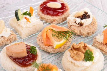 assortment of toast