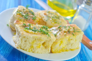 buns with garlic and oil