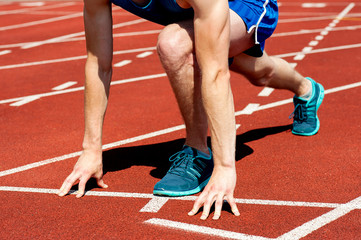 Runner getting ready for the race