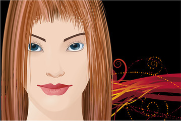 Mysterious lady #1. Vector.