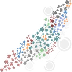 abstract background of molecular structure