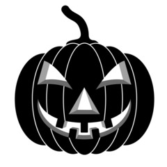 Black pumpkins for Halloween. Vector illustration.