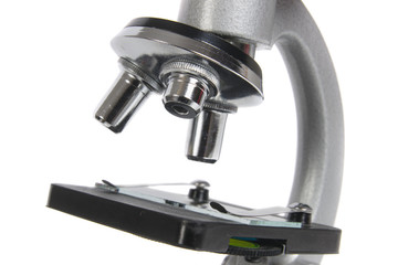 Detail of microscope. close view