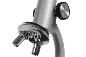 Detail of microscope. close view