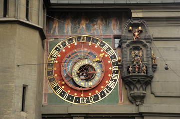 The famous clock tower at Bern on Switzerland