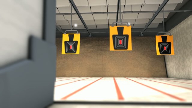 Indoor shooting range.	