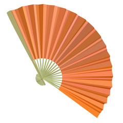 traditional Folding Fans. Vector illustration.