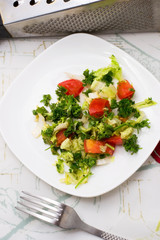 Salad of fresh vegetables