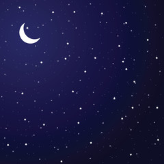 Fototapeta na wymiar Vector illustration of night sky.