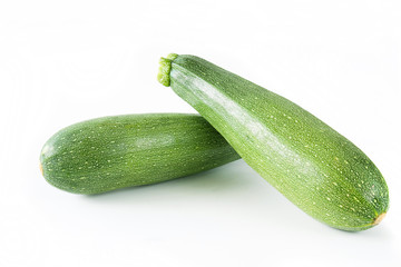 fresh vegetable zucchini isolated on white background
