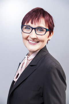 studio portraits of a young well educated business women