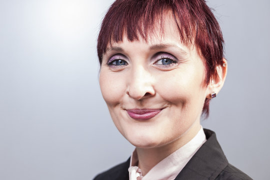 studio portraits of a young well educated business women