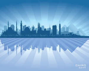 Cairo Egypt city skyline silhouette