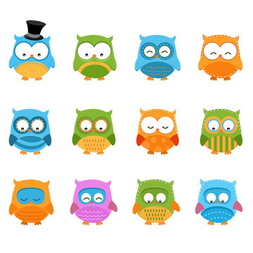 Retro Owl Set