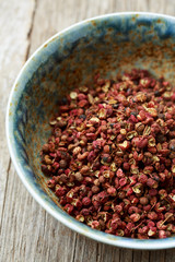 Bowl full of Szechuan peppercorns