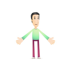 character in various poses for use in advertising,