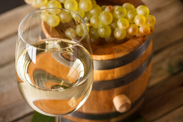 White wine in goblet