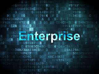 Fototapeta premium Business concept: Enterprise on digital background