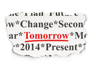 Timeline concept: Tomorrow on Paper background