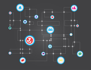 Icon set vector illustration collection