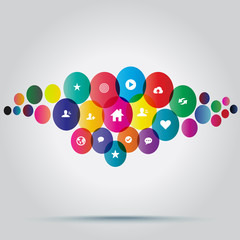 Icon set vector illustration collection